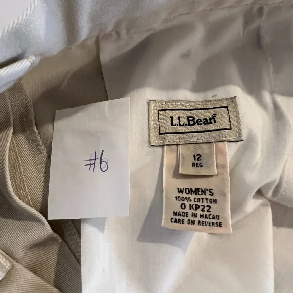 LL Bean Vintage Bayside Wrinkle Free Pleated Twill Cotton Pants w/ Comfort Waist - Picture 10 of 10